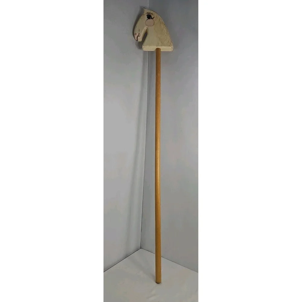 Appalachian 1950's Handmade Wood Horse Riding  Stick - Birch & Pine Combo
